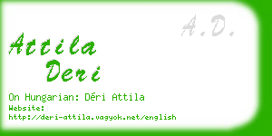 attila deri business card